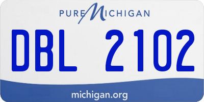 MI license plate DBL2102