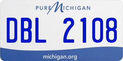 MI license plate DBL2108