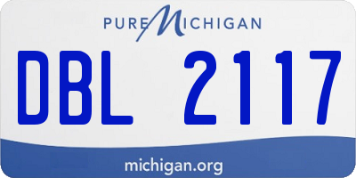 MI license plate DBL2117