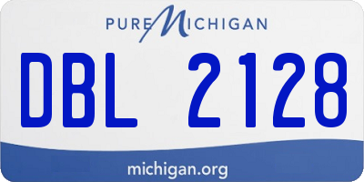 MI license plate DBL2128