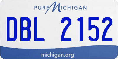 MI license plate DBL2152