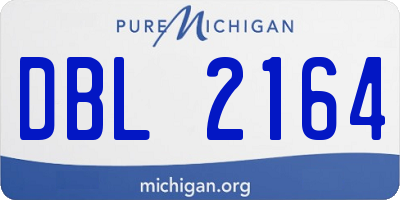 MI license plate DBL2164