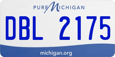 MI license plate DBL2175