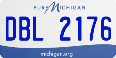 MI license plate DBL2176
