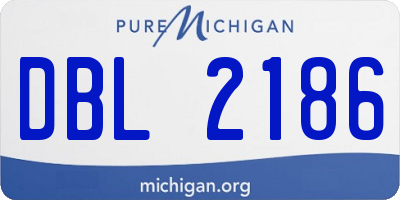 MI license plate DBL2186