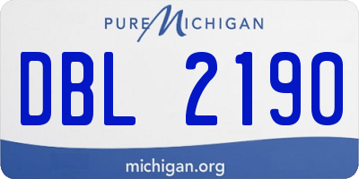 MI license plate DBL2190