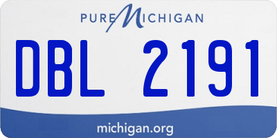 MI license plate DBL2191