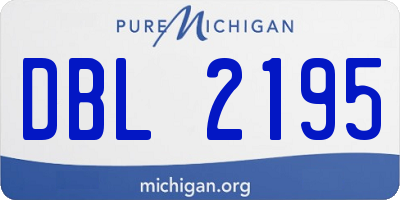 MI license plate DBL2195