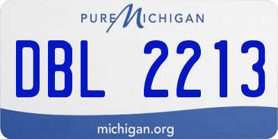 MI license plate DBL2213
