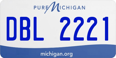 MI license plate DBL2221
