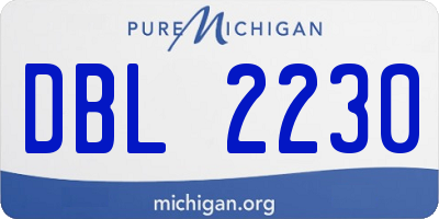 MI license plate DBL2230