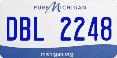 MI license plate DBL2248