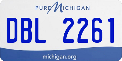 MI license plate DBL2261