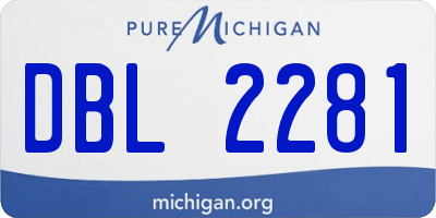 MI license plate DBL2281