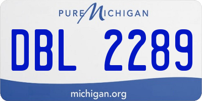 MI license plate DBL2289