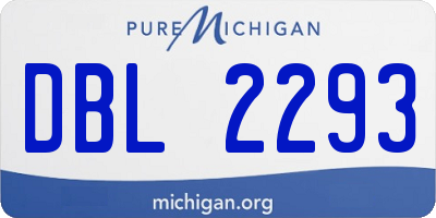MI license plate DBL2293