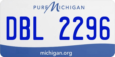 MI license plate DBL2296