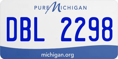 MI license plate DBL2298
