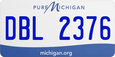 MI license plate DBL2376