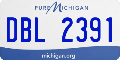 MI license plate DBL2391