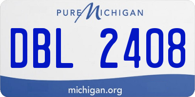 MI license plate DBL2408