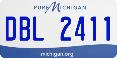 MI license plate DBL2411