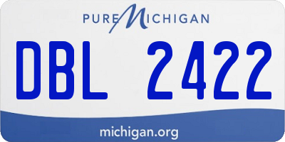 MI license plate DBL2422