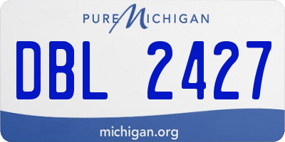 MI license plate DBL2427