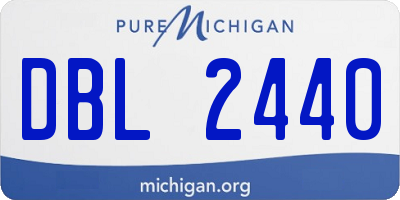 MI license plate DBL2440