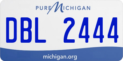 MI license plate DBL2444