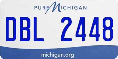 MI license plate DBL2448