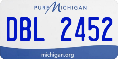 MI license plate DBL2452