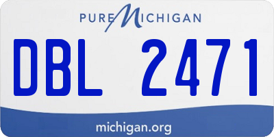 MI license plate DBL2471