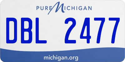 MI license plate DBL2477