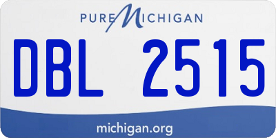 MI license plate DBL2515