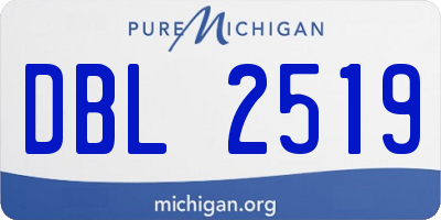 MI license plate DBL2519