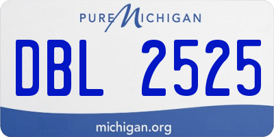 MI license plate DBL2525
