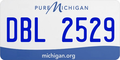 MI license plate DBL2529