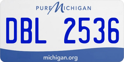 MI license plate DBL2536