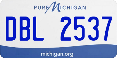 MI license plate DBL2537