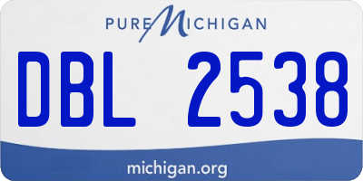MI license plate DBL2538