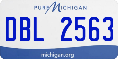 MI license plate DBL2563