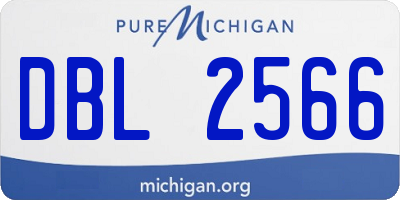 MI license plate DBL2566