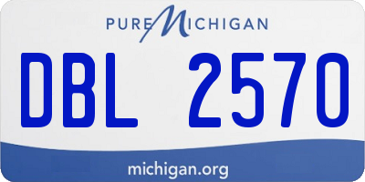 MI license plate DBL2570