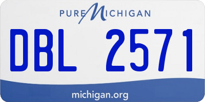MI license plate DBL2571