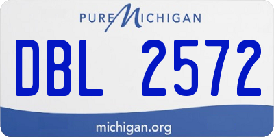 MI license plate DBL2572