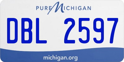 MI license plate DBL2597