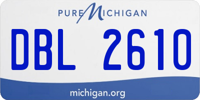 MI license plate DBL2610