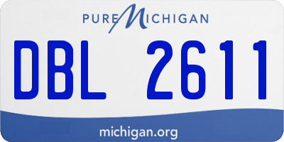 MI license plate DBL2611