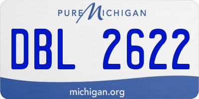 MI license plate DBL2622